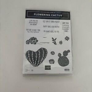 Stampin up Photopolymer stamp set Flowering Cactus #154540 stamps & die cuts